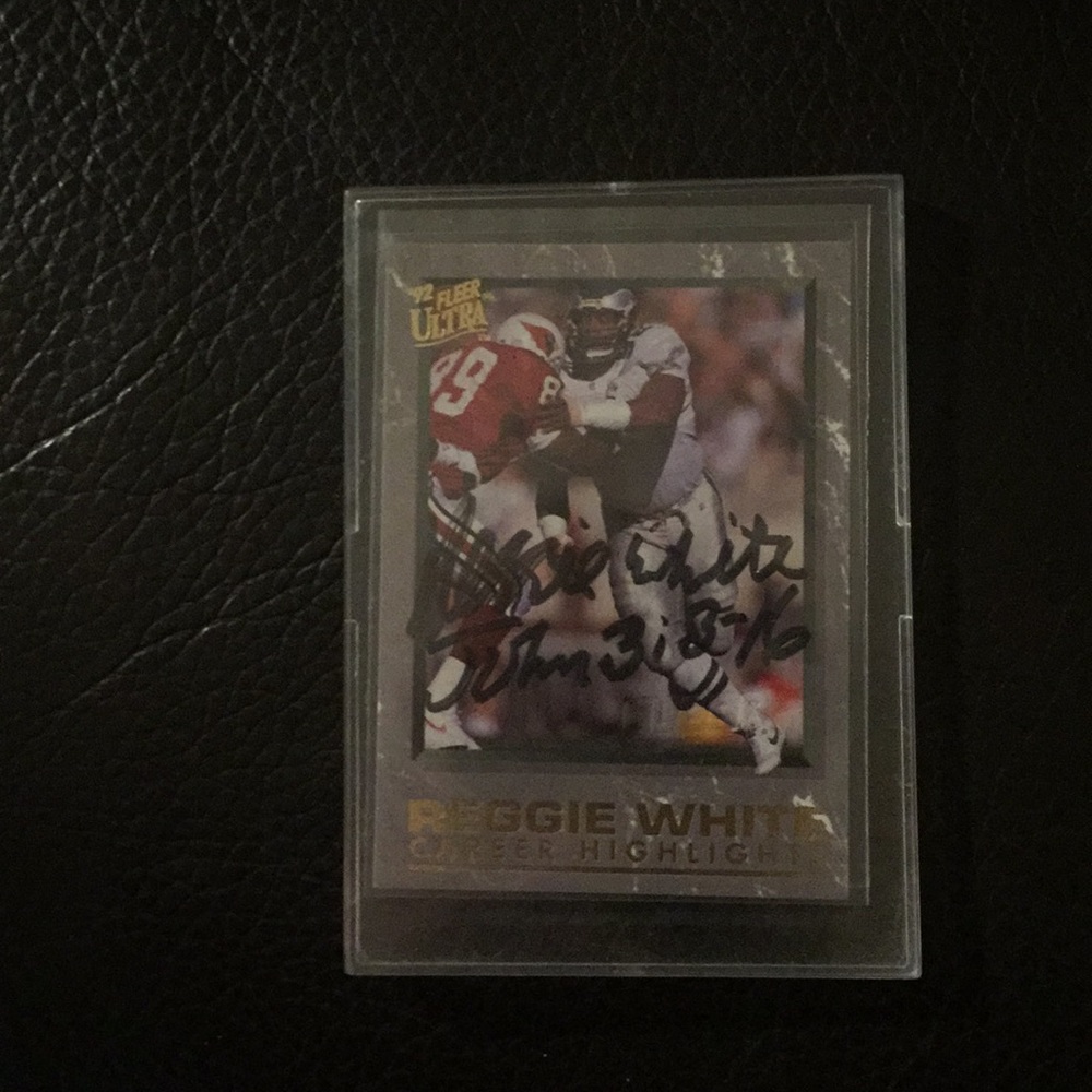 Autographed Reggie White card